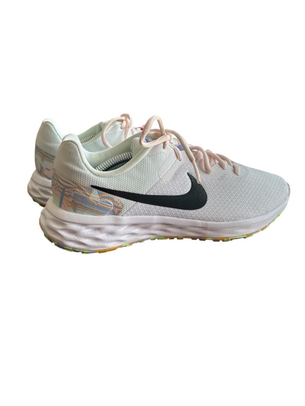 NIKE Women's Running Swoosh 
Revolution White and Black Sneakers size 7.5 gym